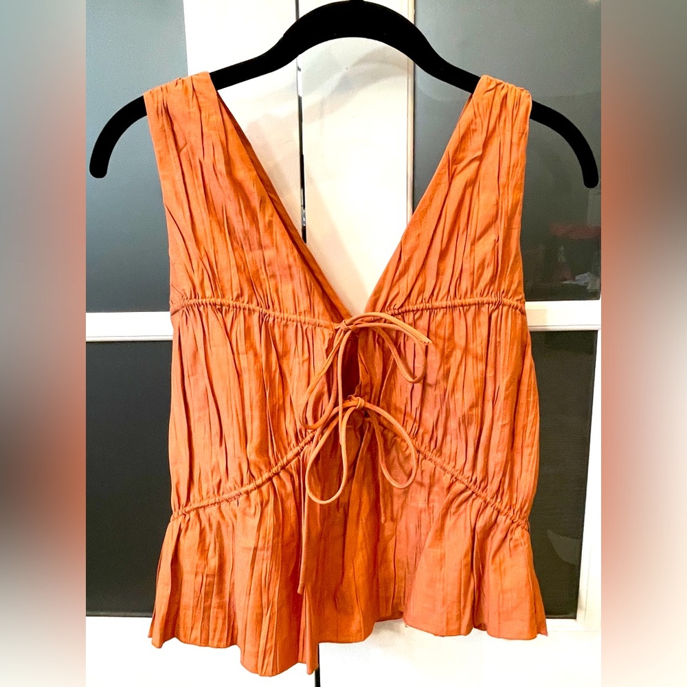 Frame sleeveless blouse, NWOT size M, cotton